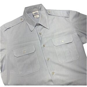 U.S. Air Force DSCP Wings Collection Sz 17 ShortSleeve Uniform Shirt Perfect Fit